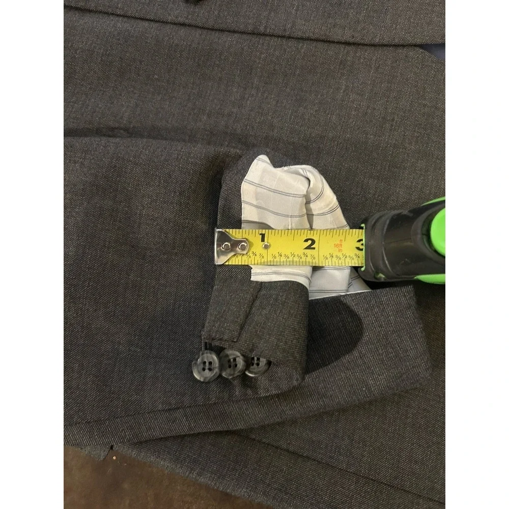 SuitSupply Lazio Blazer Jacket Wool Mens 40L Slim Gray Vitale Barbaris Canonico